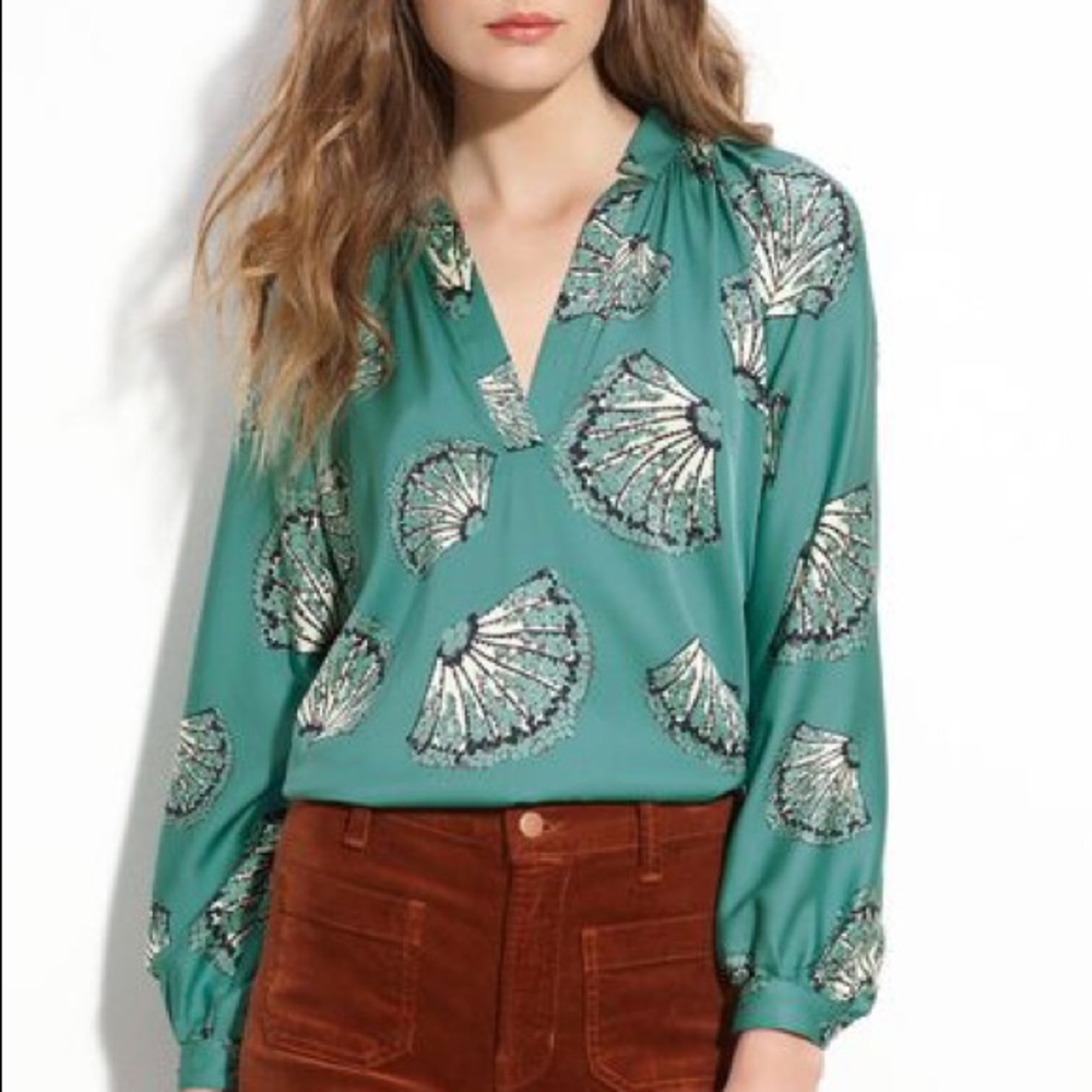 Tucker Silk Blouse - Small